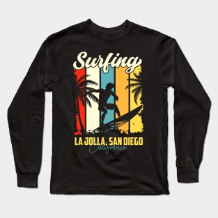 Surfing | La Jolla, San Diego, California Long Sleeve T-Shirt